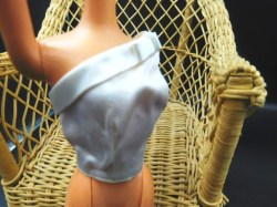 barbie pak white satin top a